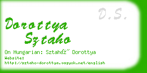 dorottya sztaho business card